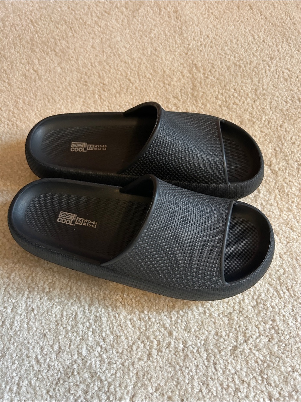 COOL Men’s Black Slide Sandals - Cushioned Open-Toe Comfort